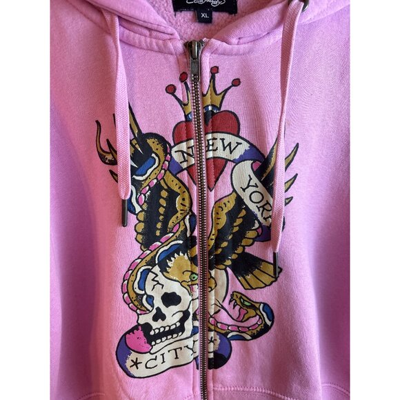Y2K Ed Hardy “New York City” Zip-Up Hoodie - Picture 2 of 5